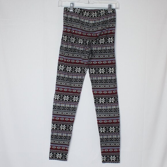FOREVER 21 LOT 3 SHIRT TOP LEGGINGS SZ LARGE KNIT SEQUIN AZTEC SNOWFLAKE WOMENS - Picture 12 of 13